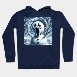 Frosty Frenzy: The Snowman’s Scream Hoodie